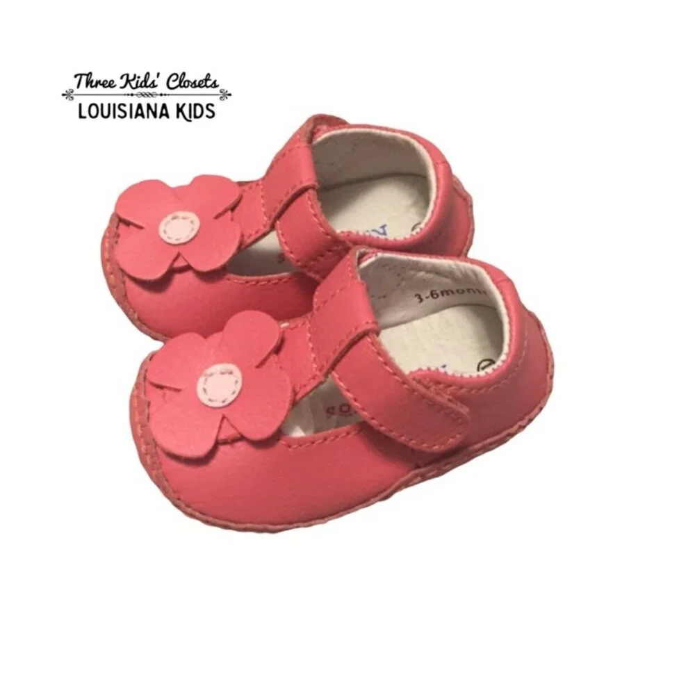 NEW Riley Roos 3-6m Pink Leather Infant Shoes
